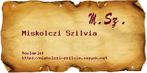 Miskolczi Szilvia névjegykártya
