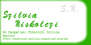 szilvia miskolczi business card